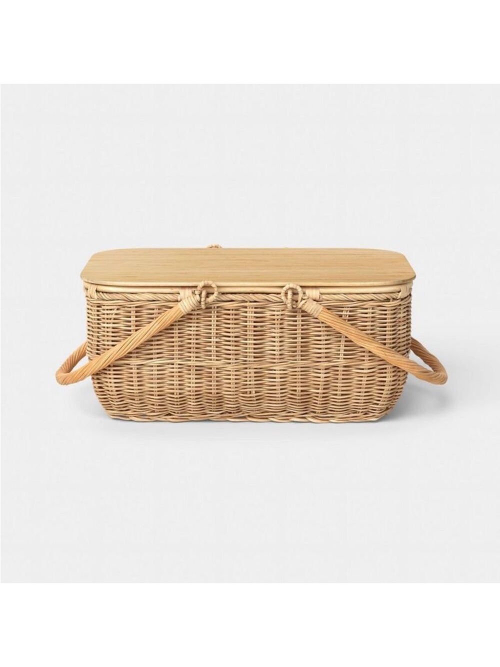 NEW! Threshold Woven Rattan Picnic Basket